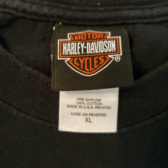 Harley Davidson black men's T shirt from Houston, TX, size XL, 100% cotton. - Picture 7 of 9